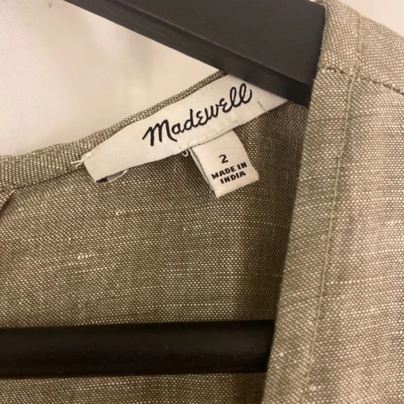 Madewell Linen Jumpsuit in Green - Picture 4 of 4